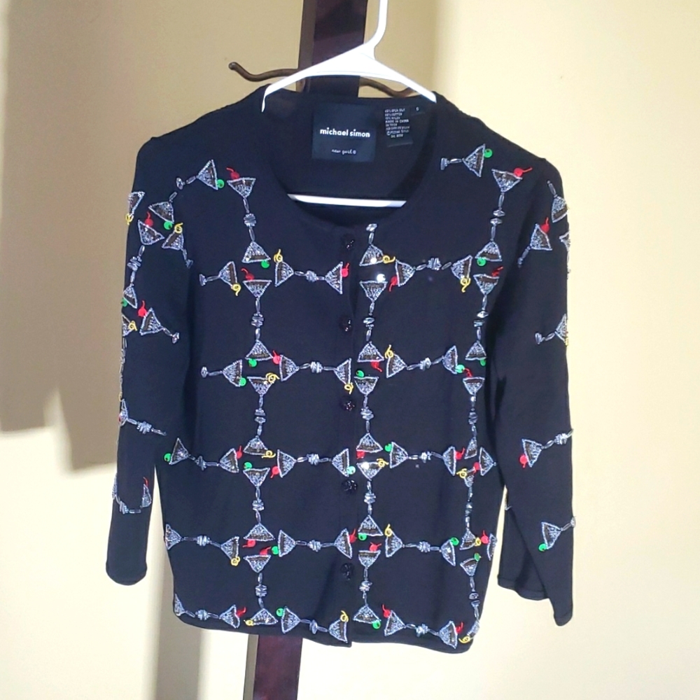 Micheal Simon Champagne Glass Sweater